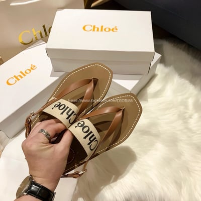 Chloe 交叉編織羅馬涼鞋10