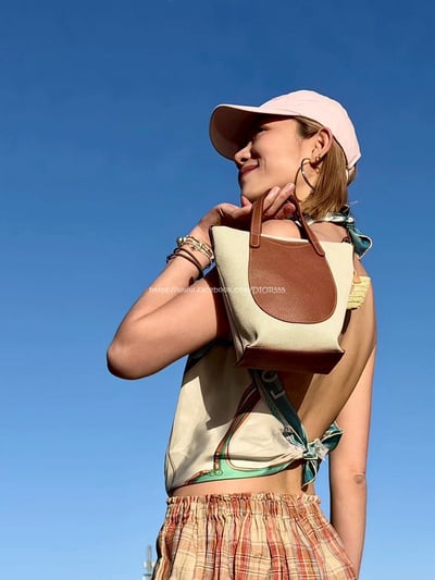 longchamp 帆布水桶包2