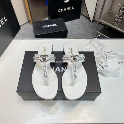 小香夾腳扣鏈條人字拖鞋10