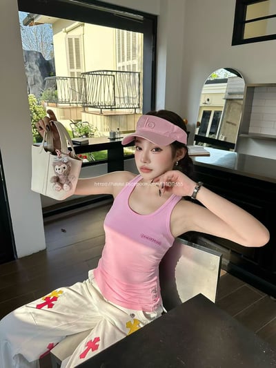 克羅心鈕扣十字印花背心11