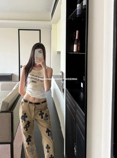 C.H克羅心棋盤格牛仔褲3