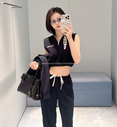 Miu miu休閒套裝(上衣 +鬆緊腰褲)4