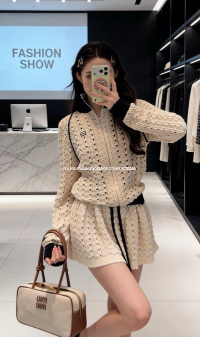 miumiu鏤空鈎花外套8