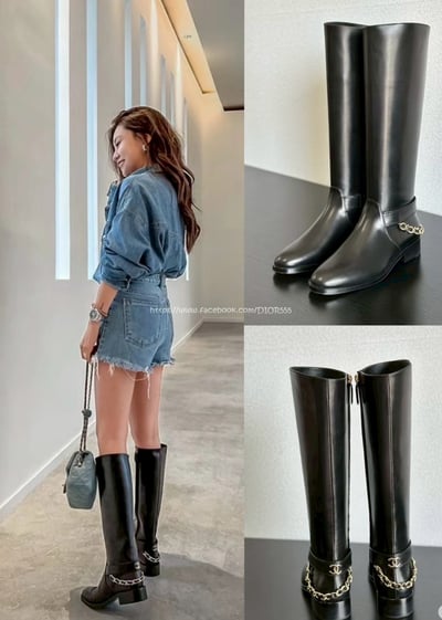 小香鏈條高筒長靴/騎士靴6