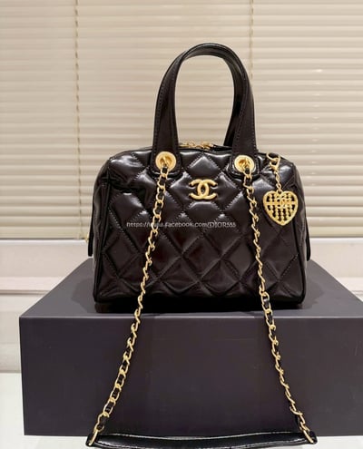 小香黑金褶皺保齡球包16