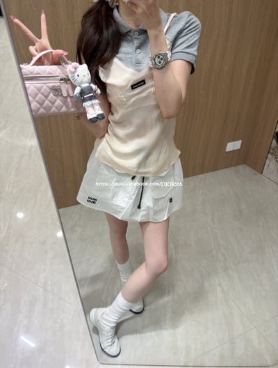 miumiu灰色假二件上衣10