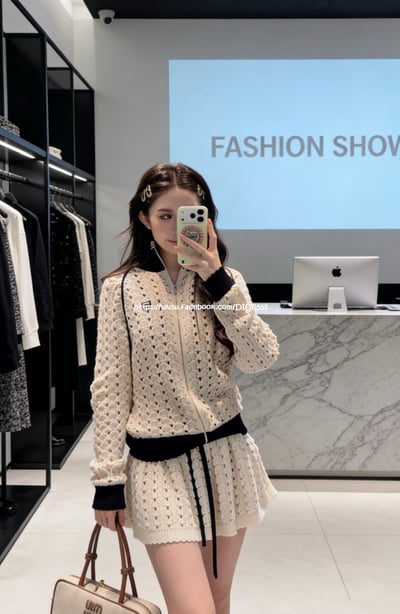 miumiu鏤空鈎花外套9