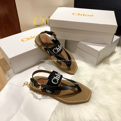 Chloe 交叉編織羅馬涼鞋6