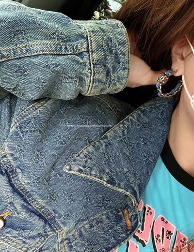 小香丹寧牛仔穿鏈耳環3