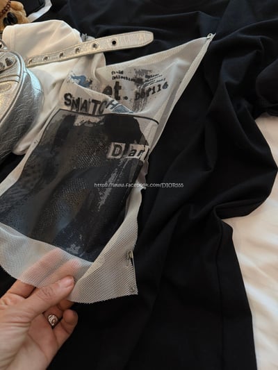 網紗印花短袖T 9