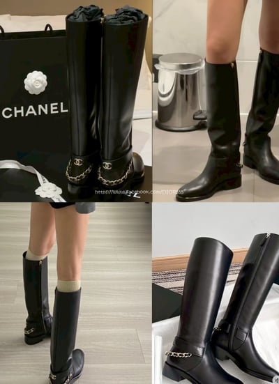 小香鏈條高筒長靴/騎士靴5