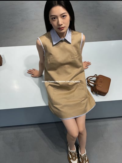 miu miu假兩件無袖連身裙2