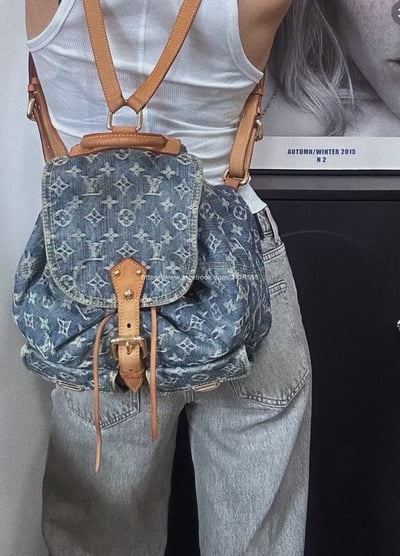 Lv 丹寧牛仔後背包 3