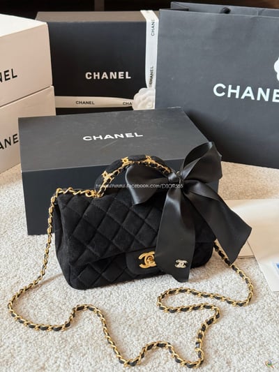 小香絲絨蝴蝶結CF包11