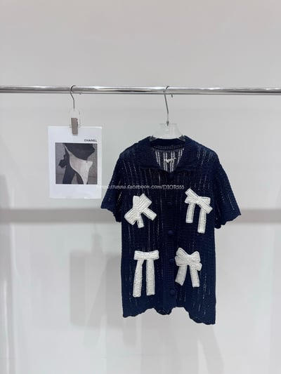 蝴蝶結針織短袖上衣10