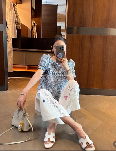 愛馬仕粗跟拖鞋2