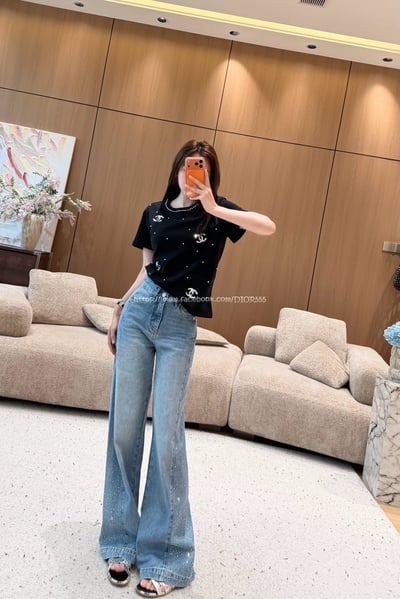 小香燙鑽雙C滿印珍珠上衣 6