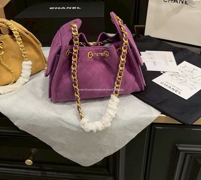 小香mini麂皮抽繩水桶包7