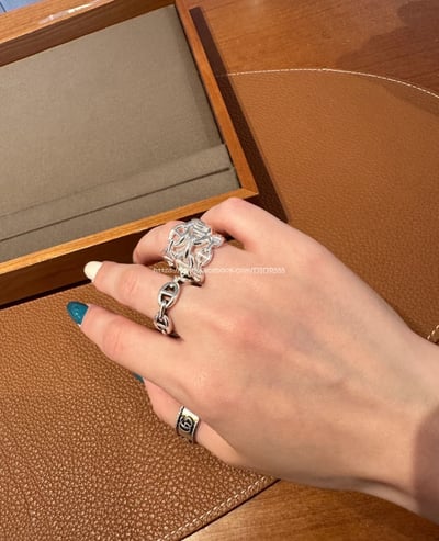 愛馬仕三層豬鼻戒指 2