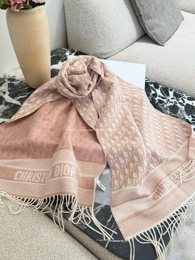 Dior 雙面披肩圍巾7