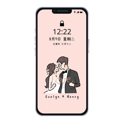 【客製】彩色簡約萌萌頭像＿無框畫_附贈手機桌布7