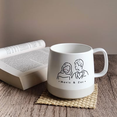 【客製】簡約萌萌頭像＿磨砂杯_附贈手機桌布2