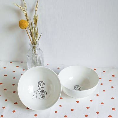 【客製化似顏繪】豆豆眼頭像_金鐘碗3