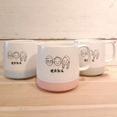 【客製化似顏繪】Ｑ版小頭＿六色磨砂杯2