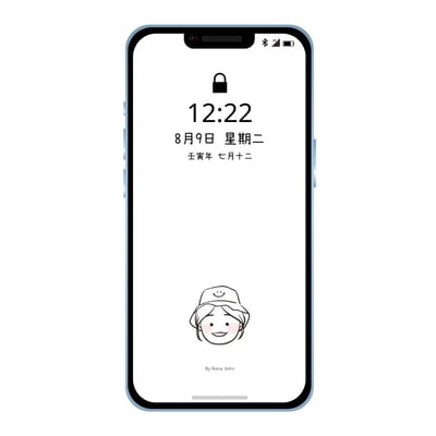 【客製化似顏繪】Ｑ版小頭_手機桌布4