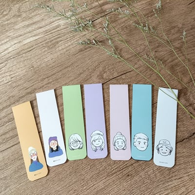 【客製化似顏繪】Ｑ版小頭_磁鐵書籤(附贈手機桌布)3