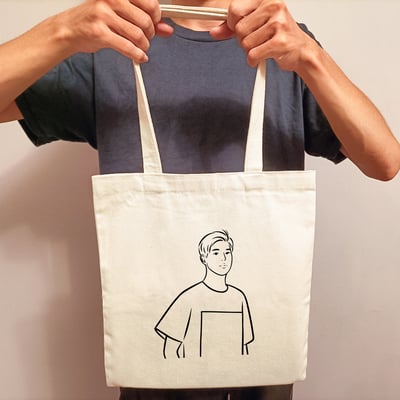 【客製化似顏繪】你也可以變網美＿帆布手提背袋7