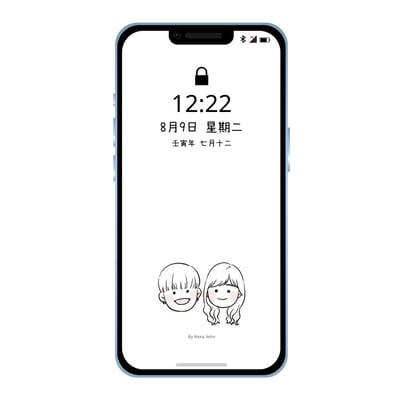 【客製化似顏繪】Ｑ版小頭_手機桌布5