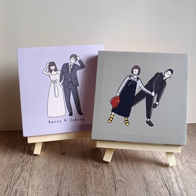 【客製】彩色簡約萌萌頭像＿無框畫_附贈手機桌布3