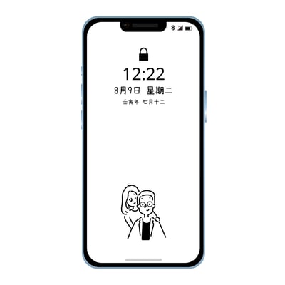 【客製】簡約萌萌頭像＿磨砂杯_附贈手機桌布9