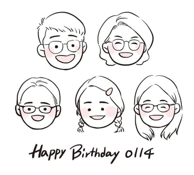 【客製化似顏繪】Ｑ版小頭＿六色磨砂杯6