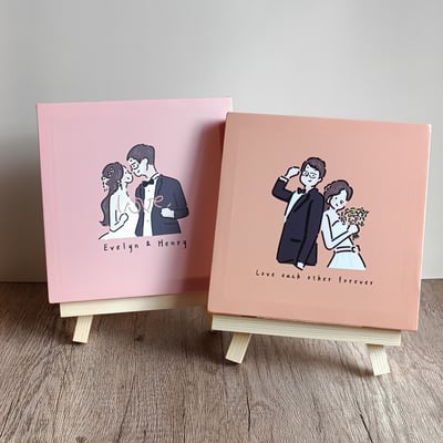 【客製】彩色簡約萌萌頭像＿無框畫_附贈手機桌布4