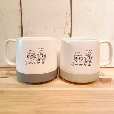 【客製化似顏繪】Ｑ版小頭＿六色磨砂杯3