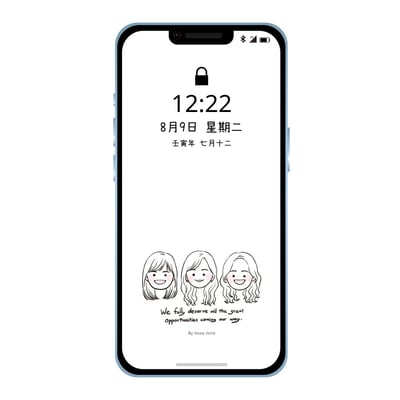 【客製化似顏繪】Ｑ版小頭_手機桌布1