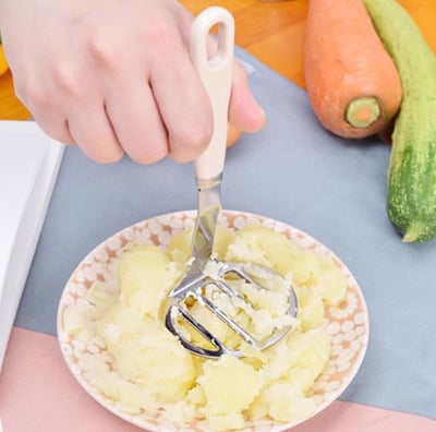 日本進口ECHO馬鈴薯壓泥器不鏽鋼薯泥按壓器小號輔食果泥研磨搗碎器1