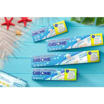 GIBONE 滑軌式夾鏈袋花朵款 出國收納袋收納小物收納玩具食物密封袋12