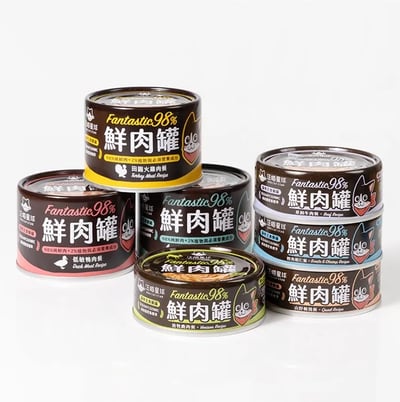 DogCatStar 汪喵星球 貓用 FANTASTIC 98% 鮮肉無膠主食罐 80g&165g1