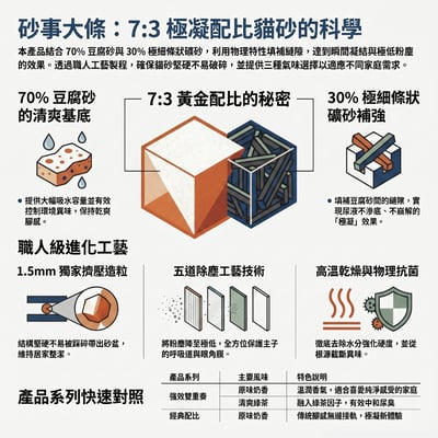 【免運】砂事大條 極凝配比混合砂 豆腐砂 礦砂 條狀礦砂 貓砂 混合砂 6L*4入13