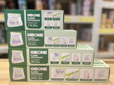 GIBONE 滑軌式夾鏈袋花朵款 出國收納袋收納小物收納玩具食物密封袋16