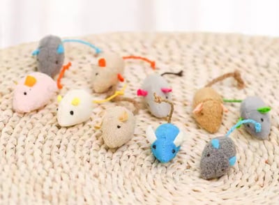 貓薄荷絨毛小老鼠 寵物玩具 貓咪小老鼠玩具4