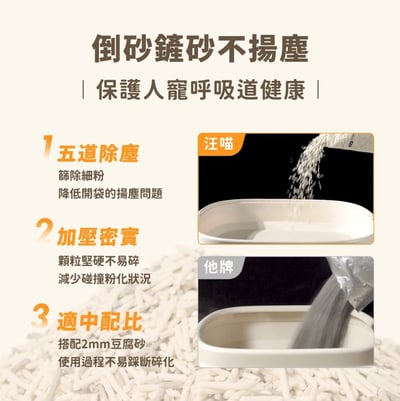 【整箱免運】汪喵星球Dog Cat Star 益生菌消臭無痕砂（條型豆腐砂＋木薯砂） 2.4kg8