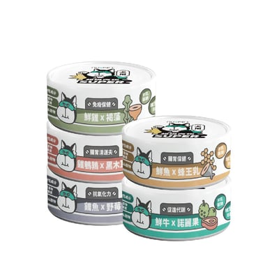 nu4PET陪心寵糧 Super大小白主食罐 80/170g1