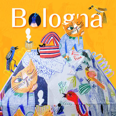 翡冷翠文創 波隆那插畫輕便折傘2