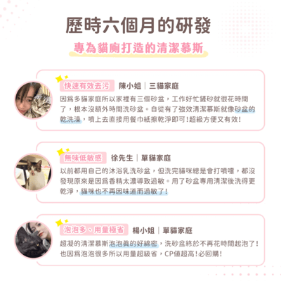 超凝小姐｜超強效貓廁清潔慕斯5