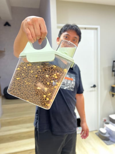 密封手持貓糧飼料桶 儲糧桶 零食桶10