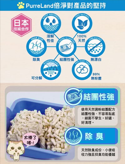【整箱免運】好市多嚴選 Purreland 倍淨豆腐貓砂5
